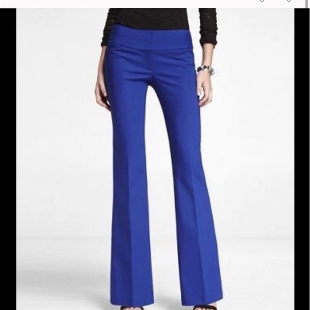 Express Editor Wide Waistband Flare Pants